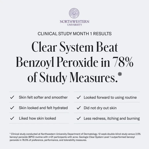 GEOLOGIE Clear System Level 3 Acne Treatment & Skincare Set 3pc, NEW - Picture 5 of 6